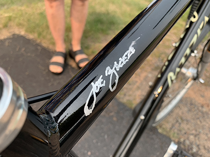 Bike builder, Joe Breeze's signature