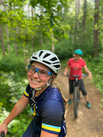 Riding on the Hatchery Trails.