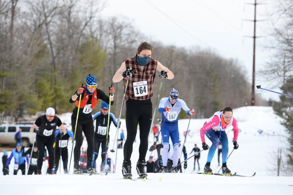 Skiers aren't too formal at the North End Classic in Cable, WI.