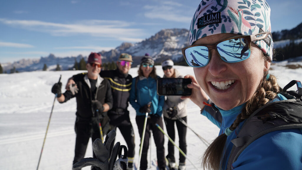 Olympic stories told by Holly Brooks during Lumi Experiences trip in Seiser Alm.