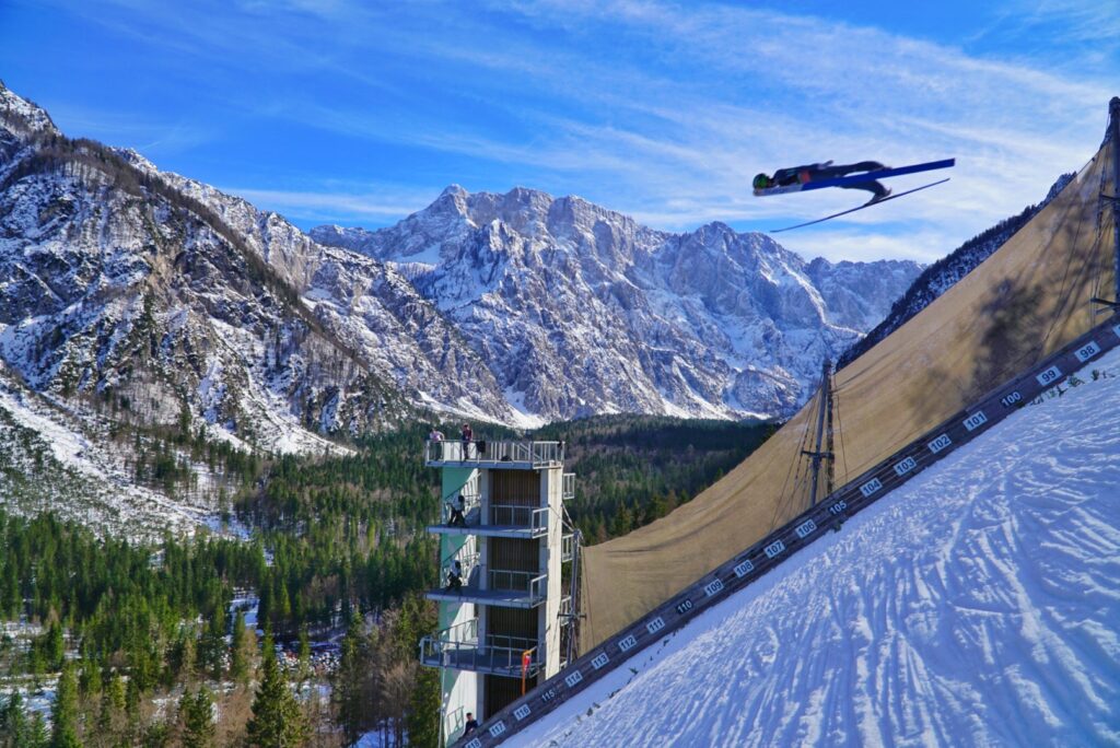 Ski flying in Planica, Slovenia