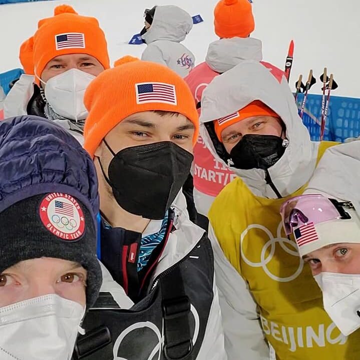 Chris Hecker and the tech team at the 2022 Olympics in China