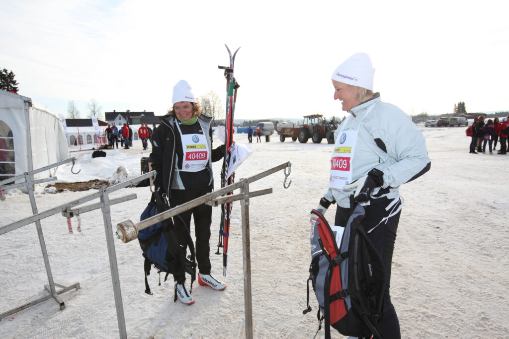 Scales at the start in Rena help skiers make sure their backpacks are heavy enough