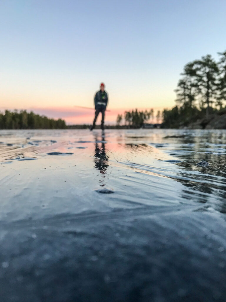 Ice ridges on a lake near Umea, 
Sweden