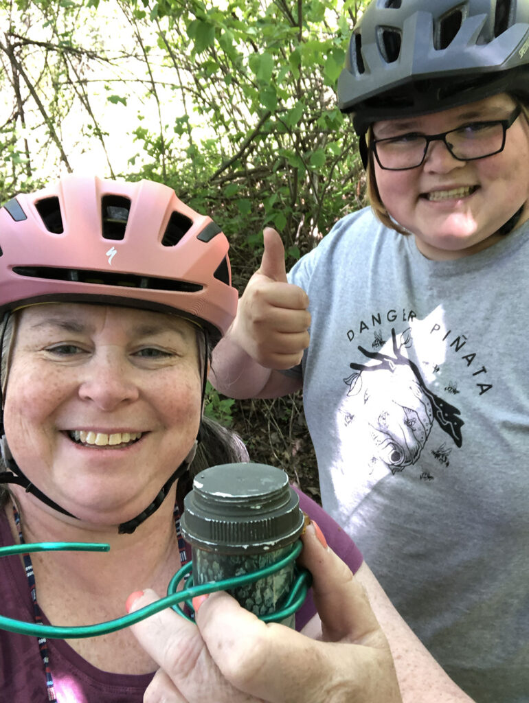 We found a geocache.