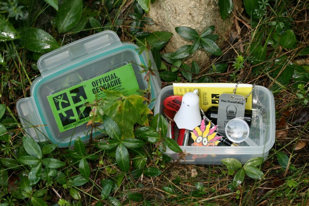 Sometimes fun goodies are in the larger geocaches.