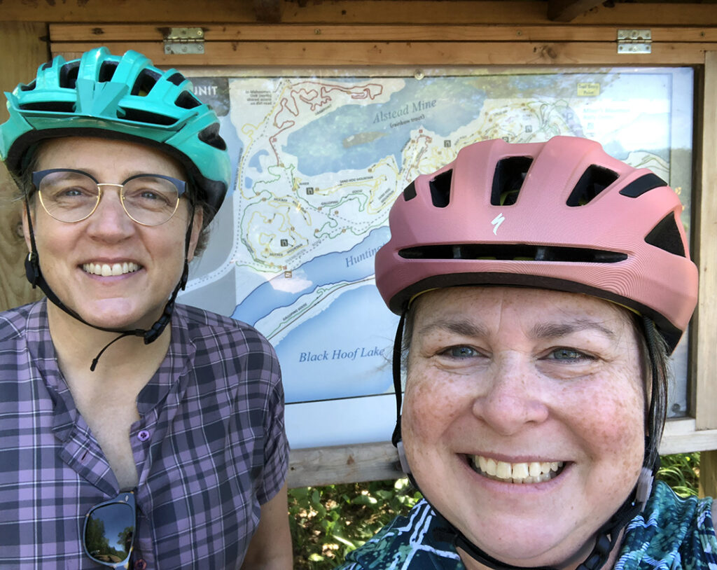 Riding on the bike path from Crosby through Ironton, MN