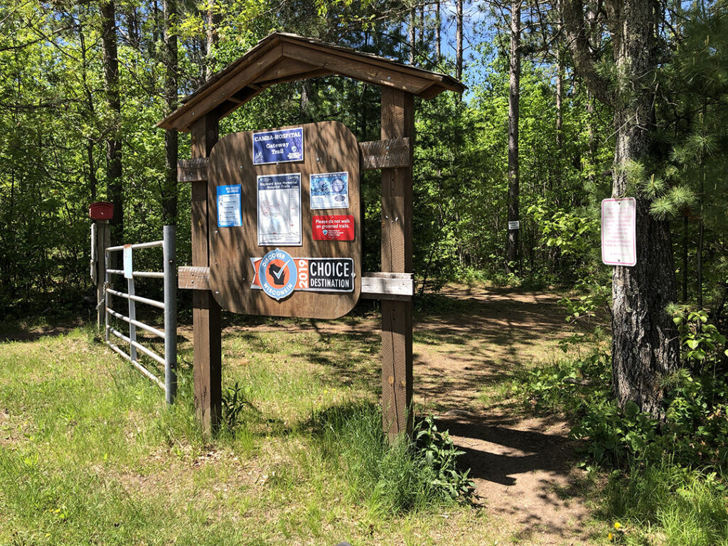 Olson Trailhead on the Hayward Hospital Trails.
