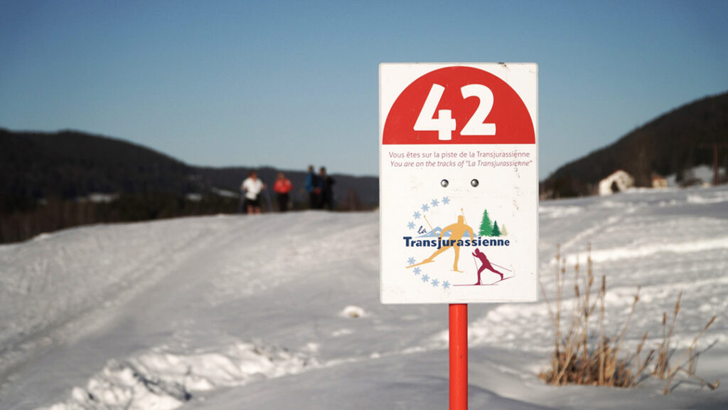 Skiing the Transju’ race course.
