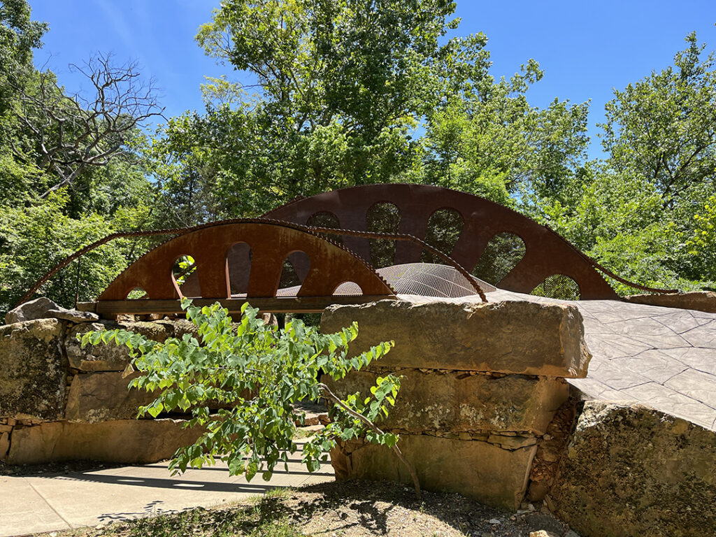 One of the amazing ridable art features in Bentonville.