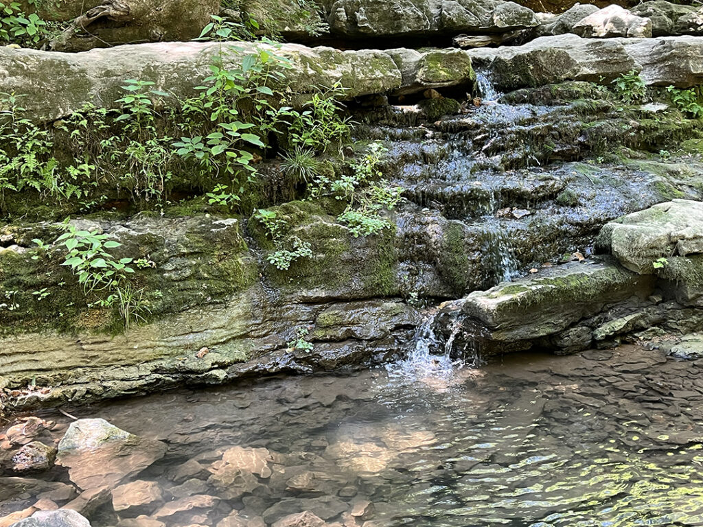 Just one of the beautiful natural features you can see while riding in Bentonvile, AR.