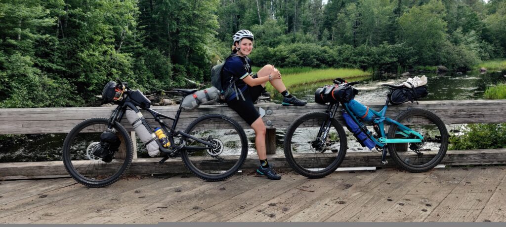 stopping by the river while bikepacking