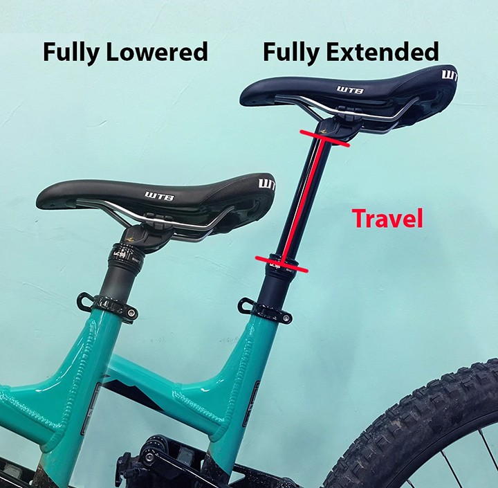 Dropper posts allow the seat post to be fully-extended for efficiency and lowered for safety and manuverability