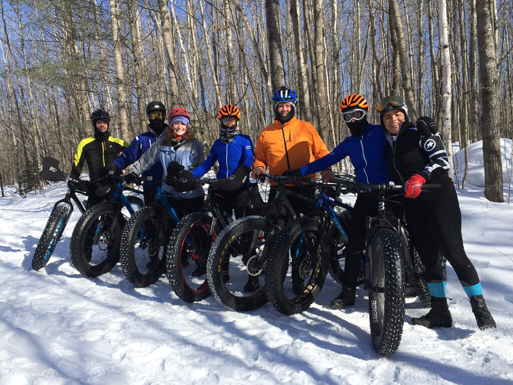 Winter Fat Biking is fun when you ride with your friends