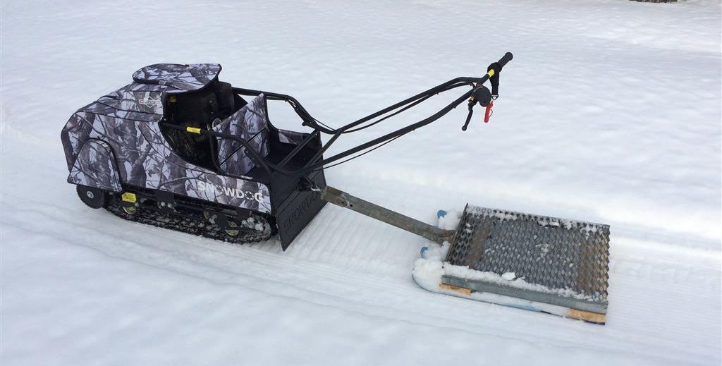 snow dog groomer for fat bike trails