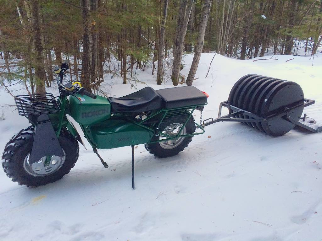 rokon groomer for fat bike trails