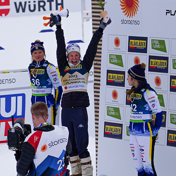 Nordic World Championships Flower Ceremony for the 10km individual start freestyle.