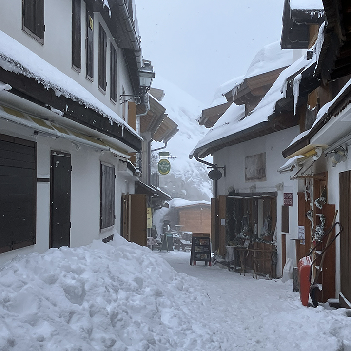 Monte Lussari's little mountaintop village.