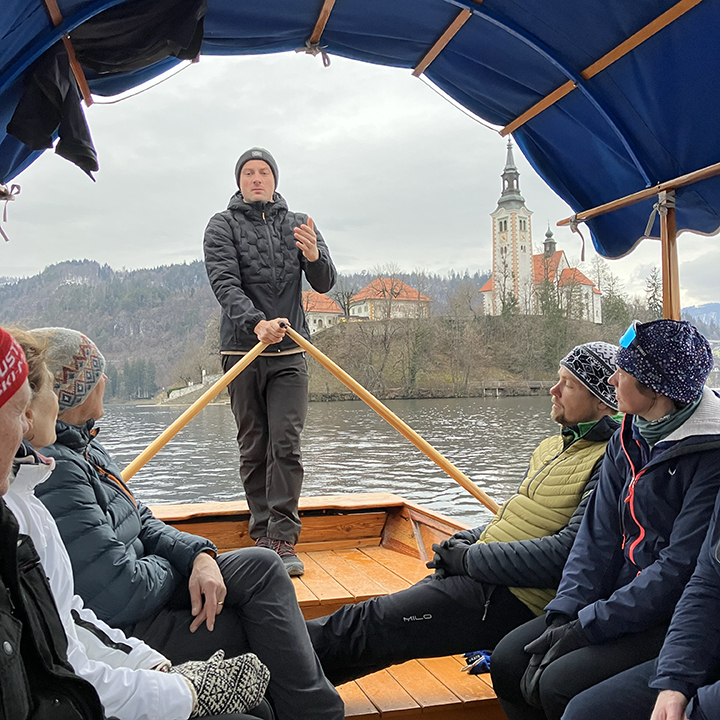 Pletna ride to Lake Bled Island.