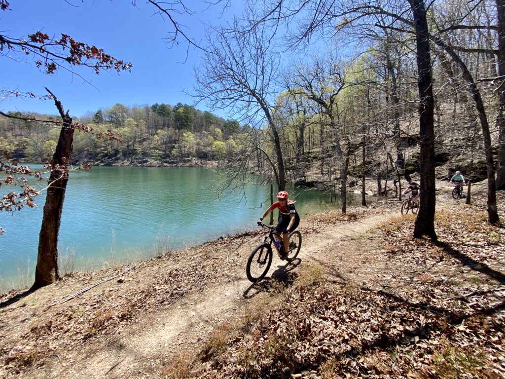 Having a blast at a beautiful lake in Bentonville, AR