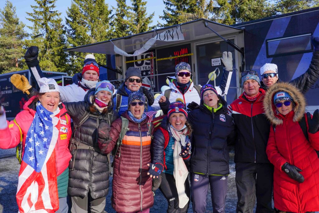 Lumi Experiences guests with Kristen at the Holmenkollen Ski Festival