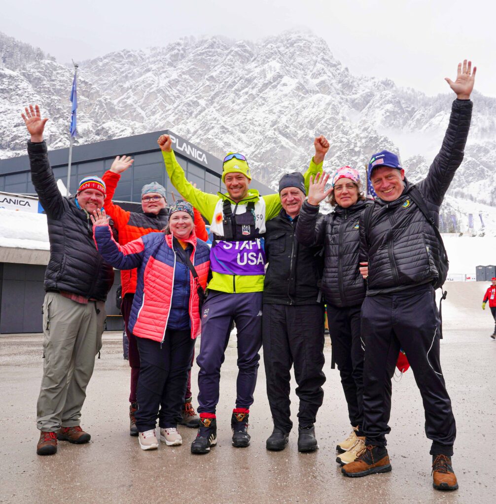 The New Moon team with US Ski Team coach Matt Whitcomb