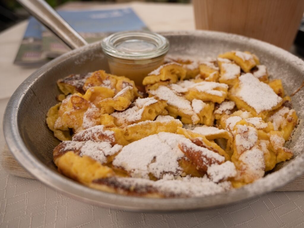 Traditional Austrian shredded pancakes, Kaiserschmarrn