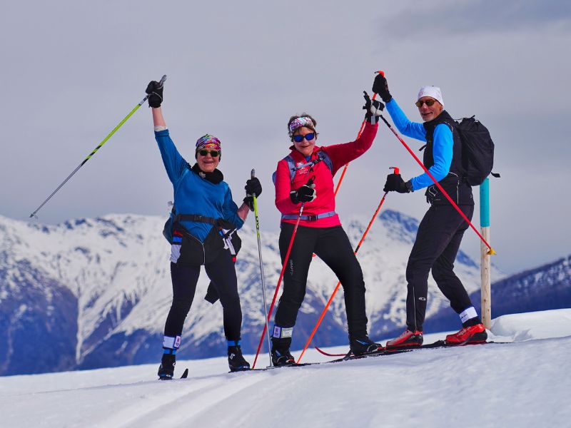 Skiing in the Engadin Valley.