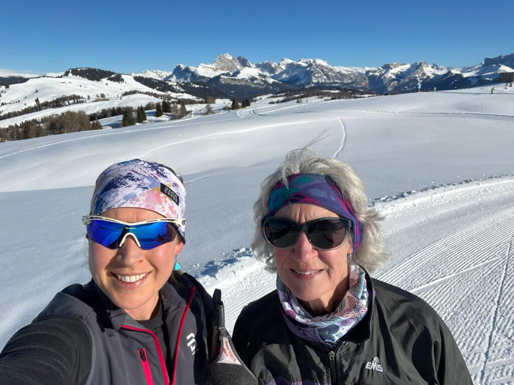 Katie and Francie in Seiser Alm.