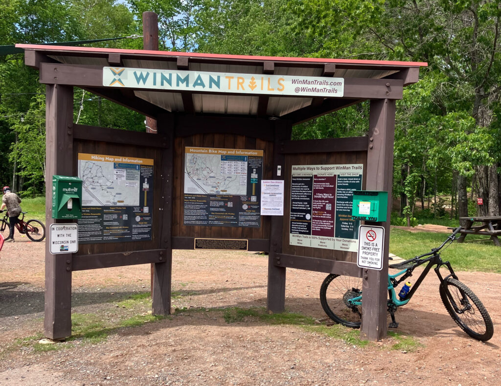 Maps and info at the WinMan Trails