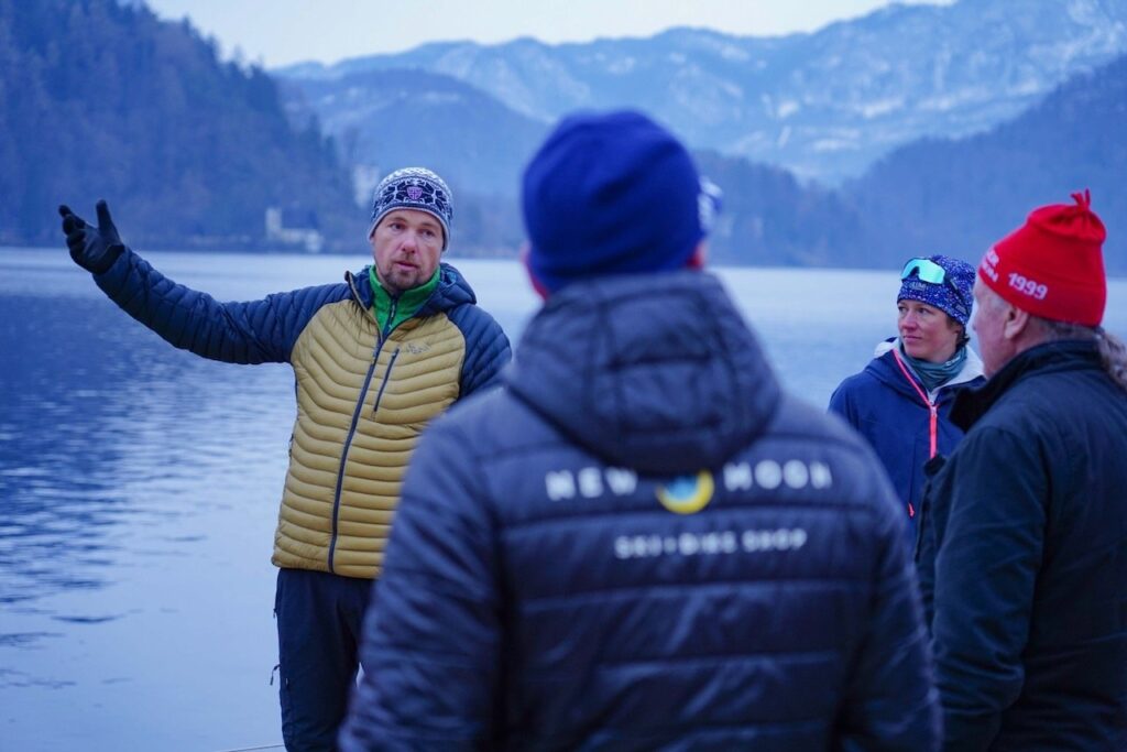 Trip leaders Anna and Matija sharing Lake Bled with New Moon