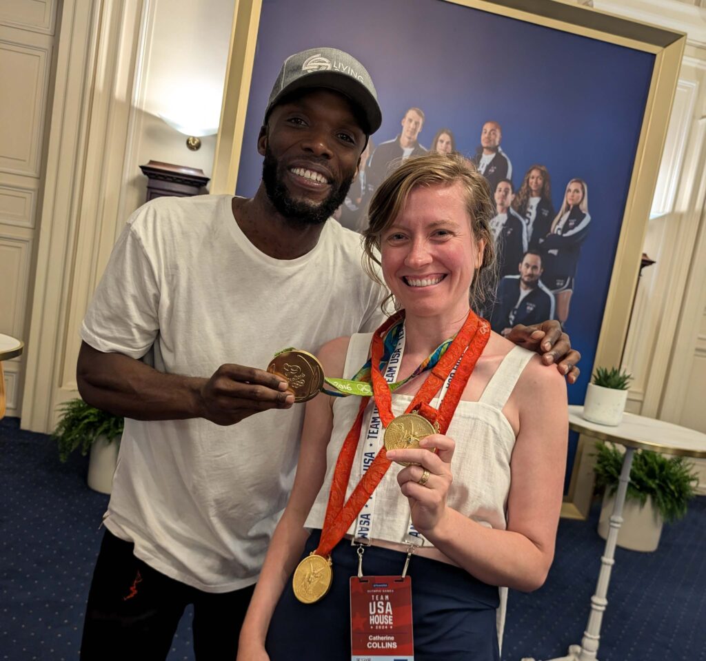 Catherine meets LaShawn Merritt - 3x Olympic Gold Medalist in the 400m and 4x400m.