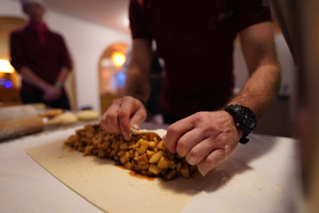 Learn the art of Italian Apple Strudel during a cooking class with Monica.