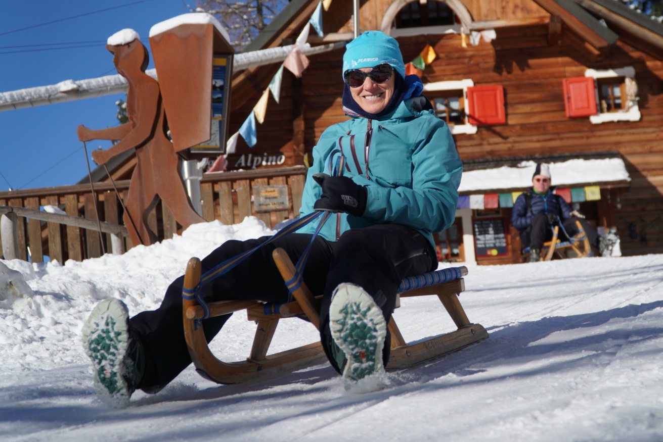 
Sledding is another popular activity on the Slovenia trip.