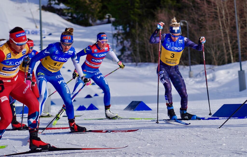 Jessie and others in the first-ever Women's 50 km in Oslo, Norway.