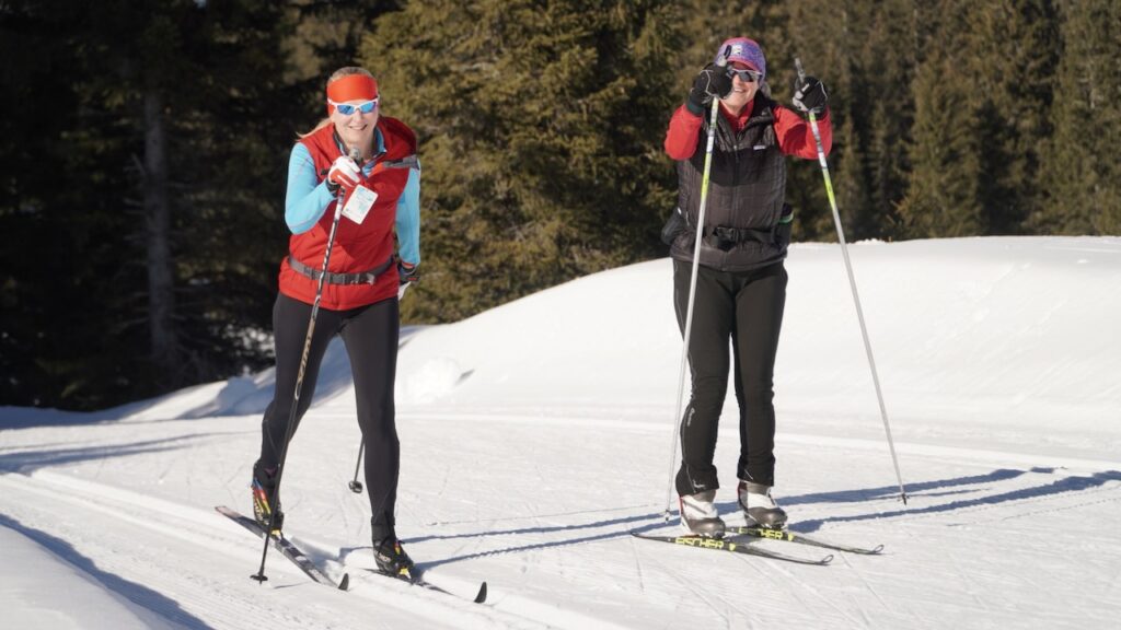  Skiing in the Jura near the French-Swiss border.